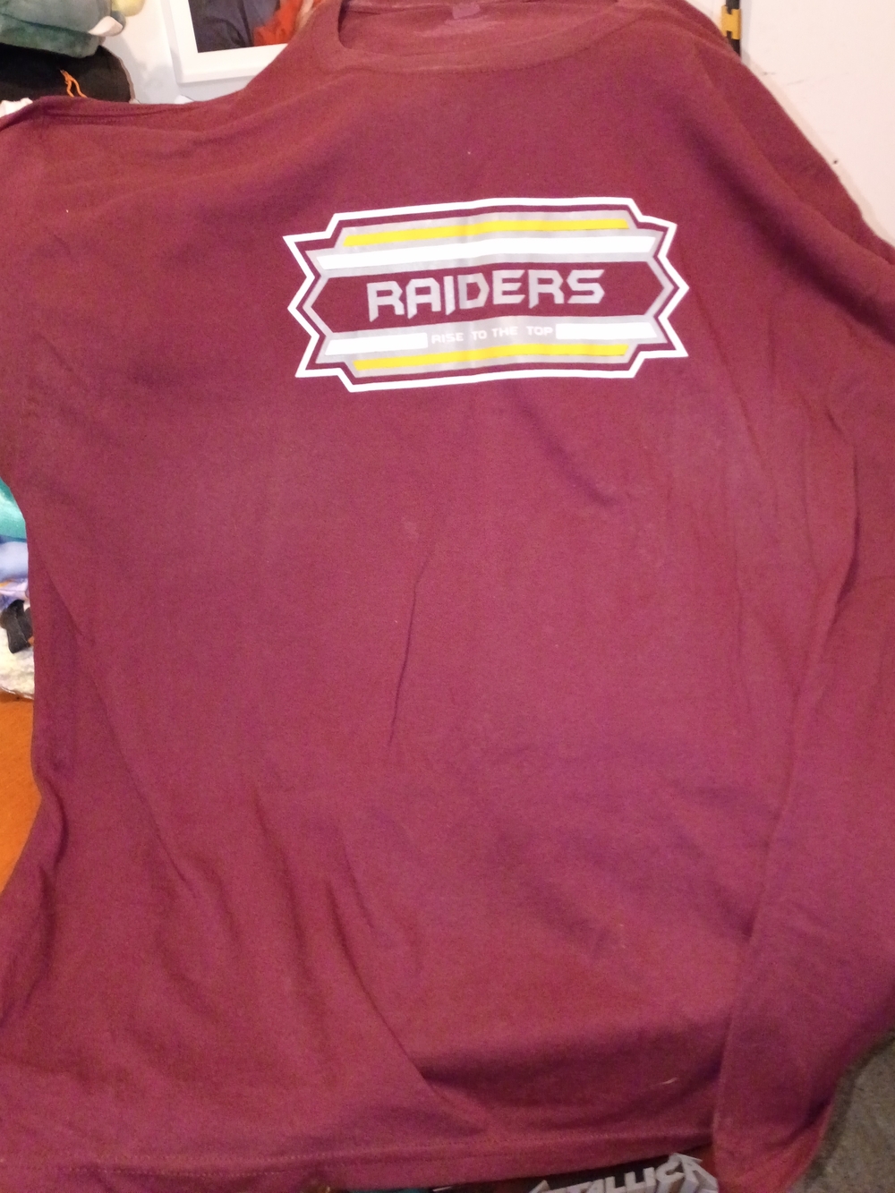 Hanes Maroon Raiders Long Sleeve Tee